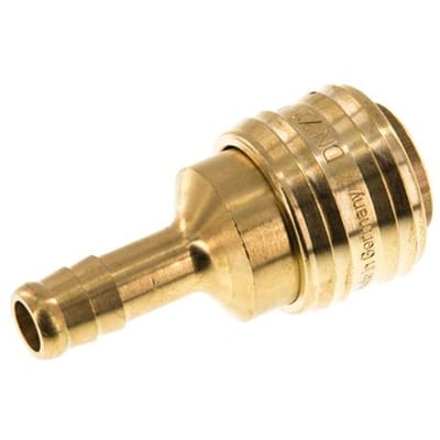 Messing DN 7.2 (Euro) Luchtkoppeling Snelkoppeling 9 mm Slangpilaar Double Shut-Off