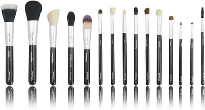 Boozyshop ® BoozyBrush 15 pc Classic Starter Set - Make up kwasten set - Zwart - 15-delig - Professionele make-up kwastenset
