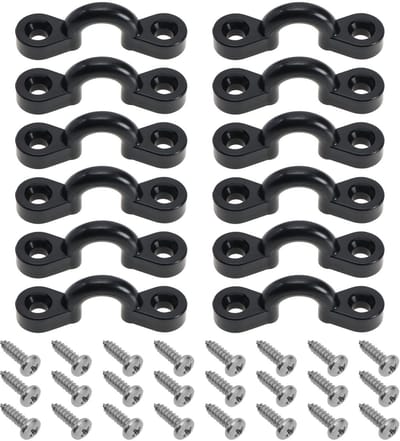 Store_9 - Kajak Dek Loops - Nylon Pad Eye Kit - Draagbaar - Zwart - Kajak Onderdelen - Perfect voor Kano's en Kajaks