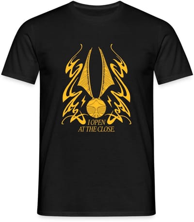 Harry Potter Gouden Snaai I Open At The Close T-Shirt Heren