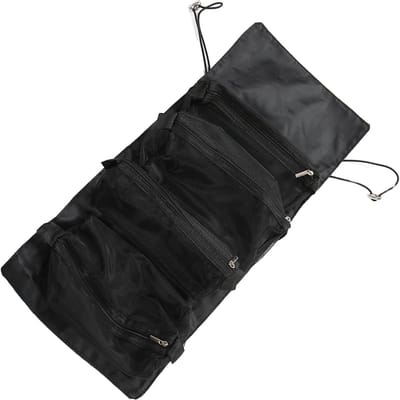 4-in-1 Hangende Toilettas Lichtgewicht Draagbaar Afneembare Cosmetische Tas Opvouwbare Make-uptas voor black