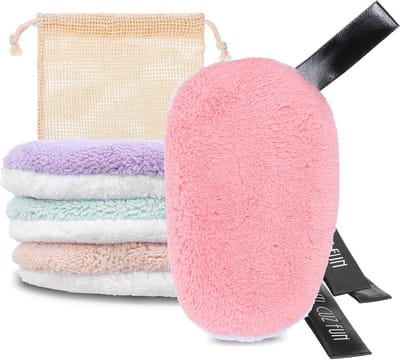 Make-up Pads - Herbruikbare Doekjes - Gezichtsreiniging - Zachte Microvezel - 12.5 x 8 cm - Verschillende Kleuren