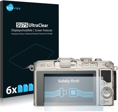 Savvies - Screenprotector voor Olympus PEN E-PL6 - Folie Beschermfolie transparant 6 Stuks