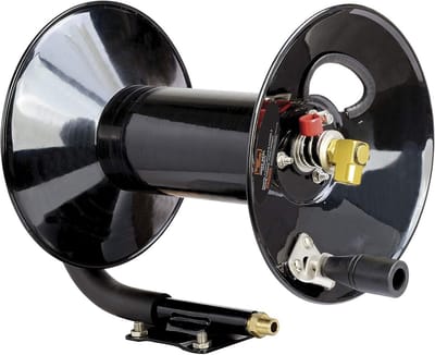 Slanghaspel - Slangenrek - Tuin en Werkplaats - Handslinger Bediening - 3/8" x 30m - Staalkleur