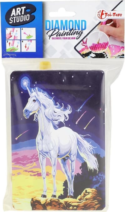 Toi-toys Knutselset Diamond Painting Eenhoorn Nacht 15 X 10 Cm