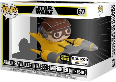 Pop Rides: Star Wars - Anakin Skywalker in Naboo Starfighter (With R2D2) Funko Pop #677