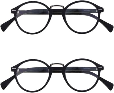 Amazotti Napoli Leesbrillen +1.50 - Leesbrillen op sterkte - Dames & Heren - Stijlvol Matte Look met Zwart Frame - Set van 2