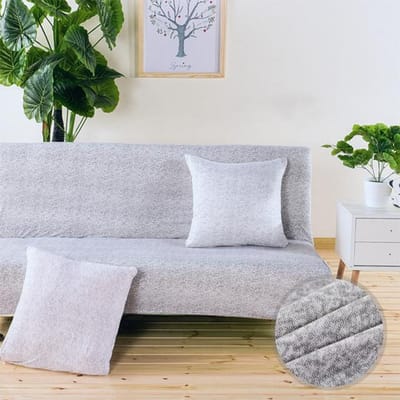 Stretch Sofahoes Vouwbare Grote Elastische Bankhoes Voor Bank Zonder Armleuning Vouwhoes Voor Slaapbank Copridivano Size S 120-155cm gray