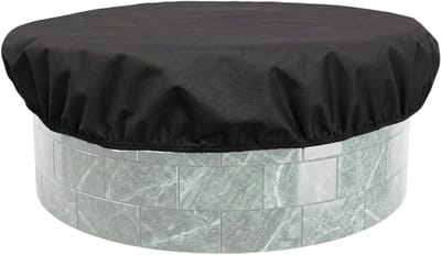Vuurkorfhoes Rond - Afdekhoes Buiten - Bescherming Tuin - Waterdicht 600D Oxford - 1016 cm Diameter - Zwart