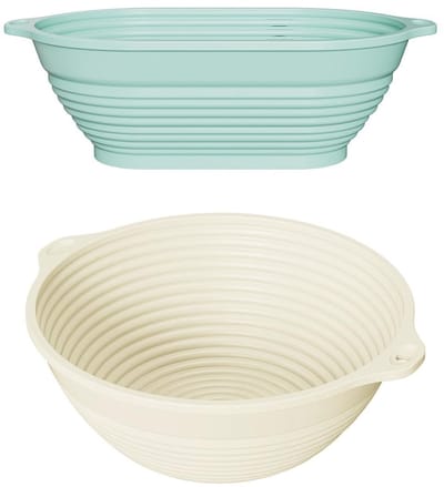 Dailygoods- Broodrijzenmand Set - Siliconen - Opvouwbaar - Antiaanbaklaag - Vaatwasmachinebestendig - Hoge capaciteit - Broodmand