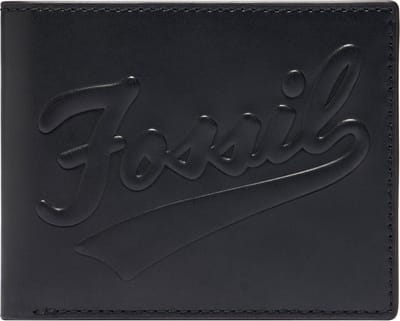 FOSSIL Leren Kaarthoes Morgan Bifold ID Black Zwart Veelkleurig