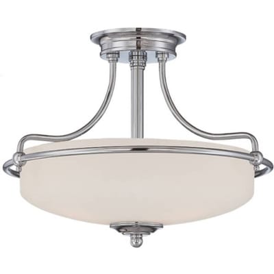 Quoizel LED Plafondlamp Griffin | 3X E27 Max 60W | Dimbaar | Polished Chrome