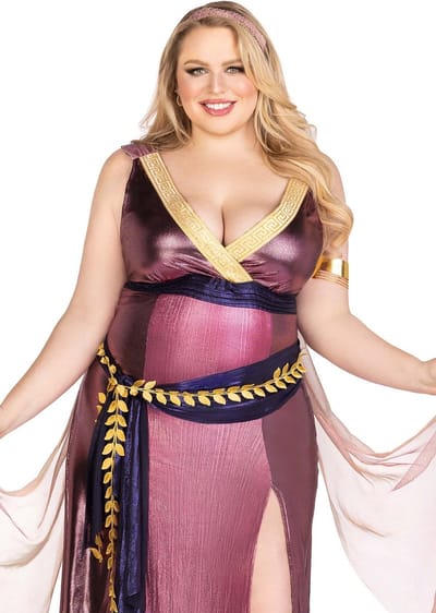 Amethist Godin Kleed Plus Vrouw Leg Avenue