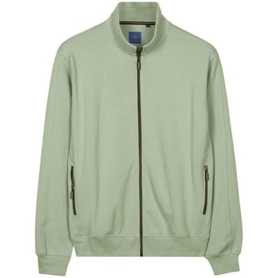 Baileys Vest Sweat Full Zip Heavy Piqué Structure Misty Green / male