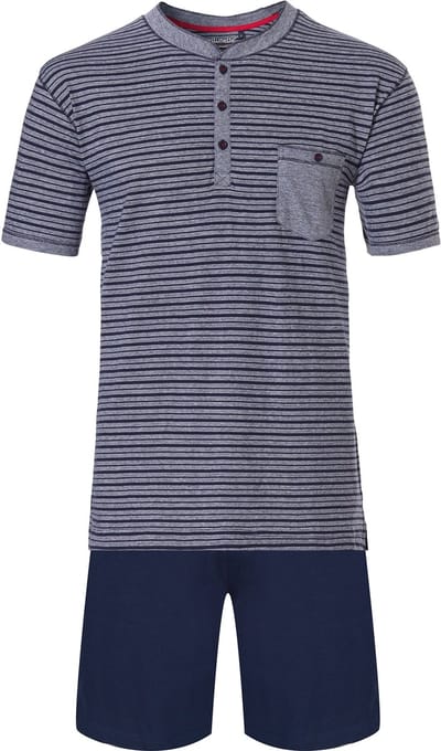 Heren Shortama Pastunette - Katoen - Blauw Gestreept - Maat S