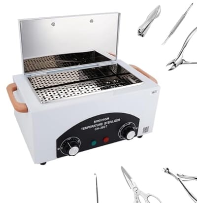 SnelShoppen - Hot Air Steriliser 1.5L, Temperatuur Instelbaar, 220°C, 300W, Voor Nail Tools, Cosmetica, Scharen, Veilig & Efficiënt