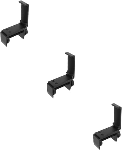Opbergrek Hoofdtelefoon - Koptelefoon Haak - Bureau Organisatie - Onder Bureau Montage - 3 Stuks - Zwart