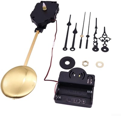 Dailygoods - Dailygoody - Klok bewegingsmechanisme met vegen slinger - Doe-het-zelf wandklok reparatie - Elegante tijdsaanduiding - Compact formaat - Voor klokken ...