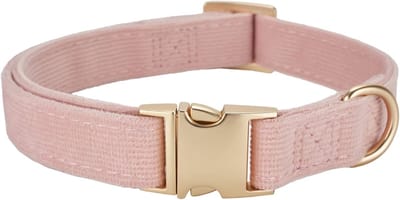 Ultrazachte katoenen halsband voor kleine honden met gevoelige huid - Verstelbaar en comfortabel