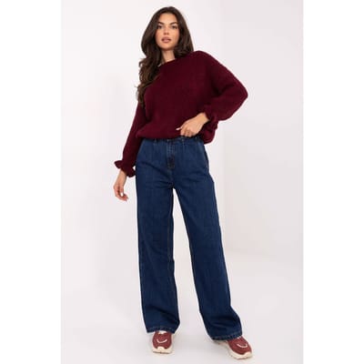 High Rise Straight Jeans - Dark Blue / S