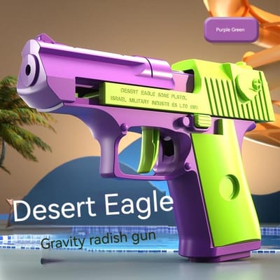 3D Radijs Speelgoedpistool Model Kan Niet Schieten M1911 Pistool Lege Lading Ophanging 3D Print Fidget Speelgoed voor Jongens Decompressie purple