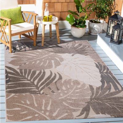 Muratap Binnen en buiten vloerkleed floral outdoor laagpolig tapijt 80x150 cm