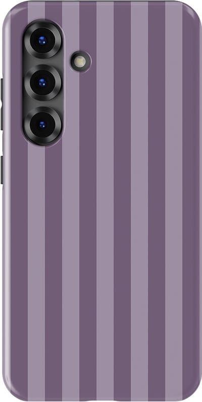 DripCase Gestreept Hoesje Samsung Galaxy S25 | Backcover met Mag | Stripes Motief | Trendy Case Samsung Galaxy S25 met Strepen Lavender Beam