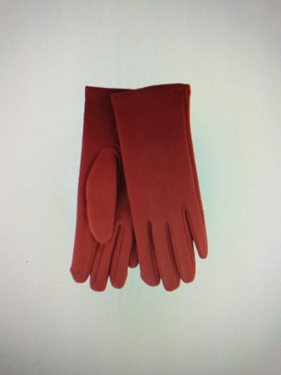 Stevige faux suede dames handschoenen Kerstin-touchscreenfunctie-effen rood