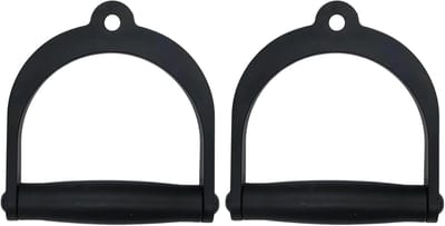Kracht Handgrepen - Fitness Accessoires - Kracht Training - Ergonomisch D-Ontwerp - 2 Stuks - Zwart