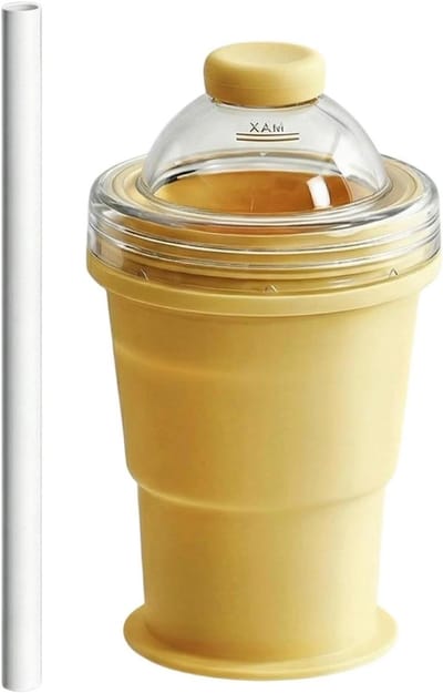 Ijsbal Maker - IJsbeker - Drankjes Koelen - 2-in-1 Ontwerp - 325ml Capaciteit - Geel