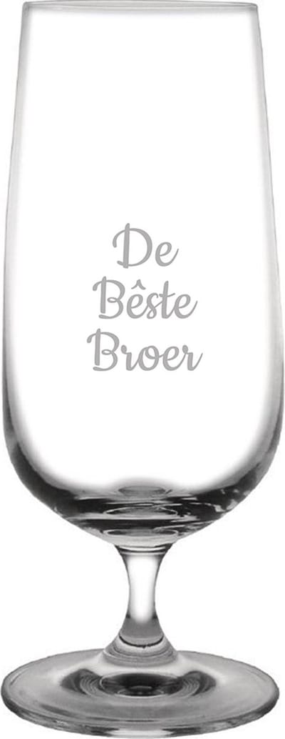 Gegraveerde bierglas op voet 41cl De Bêste Broer