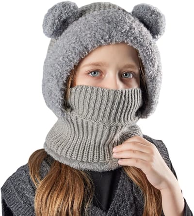 Thermisch Fleece Balaclava voor Kinderen - 3-in-1 Dieren Ski Masker, Multifunctioneel Winddicht en Warm met Nekbedekking voor Jongens en Meisjes