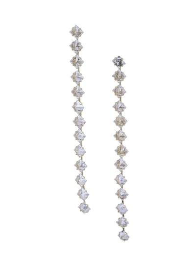 AVANT-GARDE PARIS Oorbellen - Geometrisch - Kristal - Goudkleurig - 9.4 cm - Elegante Beweging