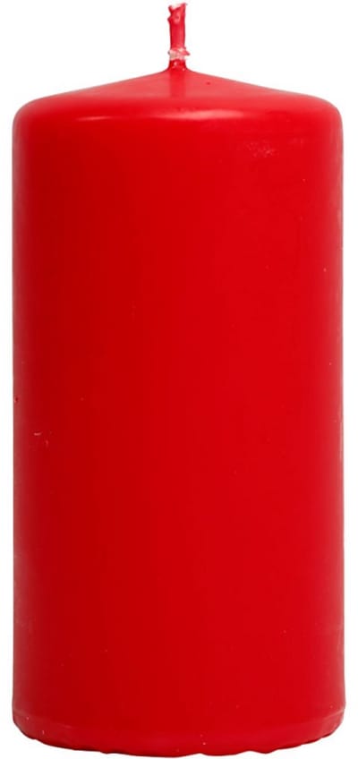 Kaars h:10 cm Rood 6 stuks