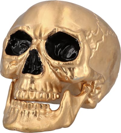 Boland - Schedel Maxilla met beweegbare kaak goud - Horror;Piraten - Halloween - Themafeest