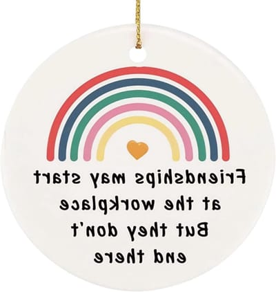 Elegante keramische bloem kaart als souvenir - doordachte geschenken voor pensioen, afscheid en nieuwe banen met sleutelhanger en envelop