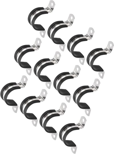 12 Stuks Kabelklemmen, 30mm Rubberen Buisklem, RVS Slangklemmen voor Elektriciteit, Afvoer en Loodgieterswerk