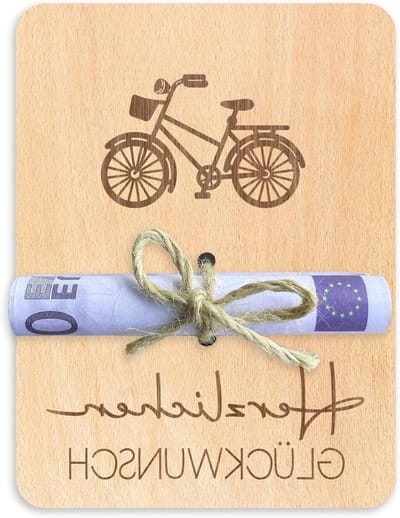 Houten geldgeschenkdoos van 12 x 9 cm voor verjaardagen, cadeaubonnen en reischeques, perfect voor elke gelegenheid