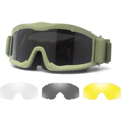 Lunettes Tactiques Alpha Fan Militaire Protection UV Lunettes Protection des Yeux Airsoft Paintball Activité Extérieure Équitation Lunettes Actives Moto