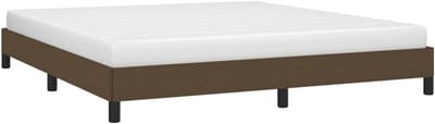 Bedframe Stof - Ledikant Tweepersoons - Slaapkamer Meubel - Gestoffeerd Design - 160x200 cm - Donkerbruin