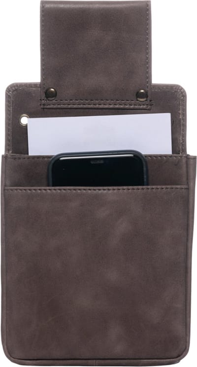 Horeca - Holster - Horeca holster - Horeca portemonnee - Kelnerbeurs - Holster horeca - Holster kapper - Horeca riem - Kelner holster - Horeca portefeuille - Horeca schort - Kelner riem - Horeca houder - Heup holster - Heuptas kapper - Leer - Bruin