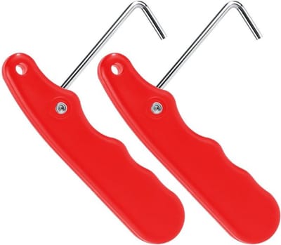 Schaatsveters 2 Stuks - Opvouwbare Hockey Veters - Draagbare Schaatsschoen Veters - Roestvrij Stalen Veterhaak - Kunststof - 9,5 x 4,5 x 1,5 cm - Schaatsaccessoires