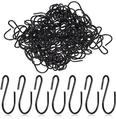 Cosensi- S-haken 60 stuks - Zwarte Ophanghaken - Metaaldraad - Lichtgewicht - Duurzaam - Haakgrootte 2,5 cm