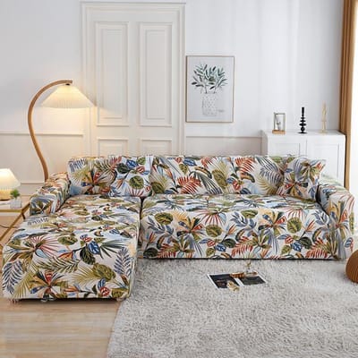 2021 Nieuwe Bloemen Bankbeschermer Bankhoezen Voor Woonkamer Elastische Stretch Slipcover Modulaire Hoekbankhoezen 1 /2 /3 /4-Zits 1-seater 90-140cm