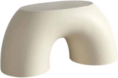 Klein Bankje Krukje - Voetensteun Opstapje - Functioneel Gebruik - Stevig PP Materiaal - 36 x 19 cm - Wit