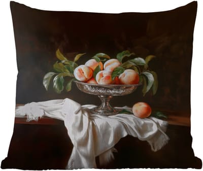 Tuinkussen - Stilleven - Perziken - Vintage - 40x40 cm - Weerbestendig