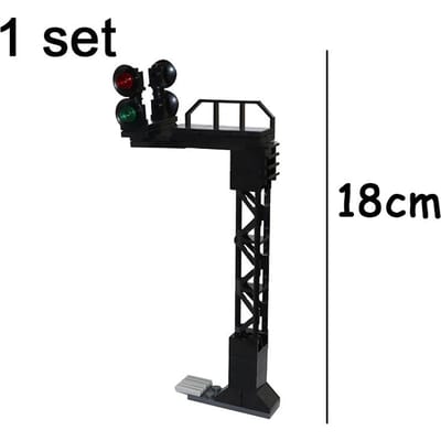 MOC Feux de Circulation Urbains Panneaux de Signalisation Routière Barricade Feu de Signalisation Limitation de Vitesse BÂTIS-LE TOI-MÊME Scène de Briques de Construction Minifigurines de Construction Accessoires