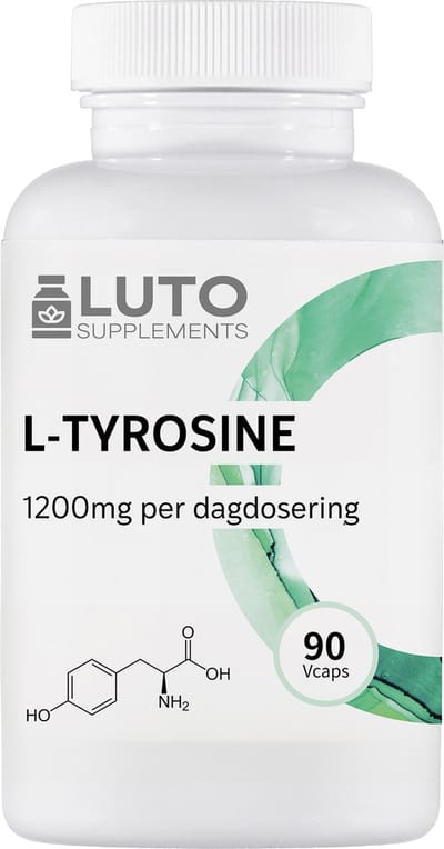 L-tyrosine - 1200 mg per dagdosering - 90 capsules - Vegan - Luto Supplements