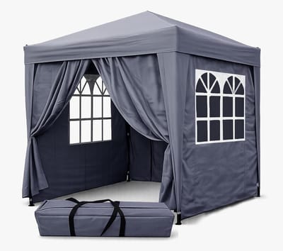 Pop-up Paviljoen - Feesttent Tuin - Evenementen Buiten - Met 4 Zijwanden - 2 x 2 m - Smoky Grey