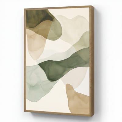 Wandlamp 70x100 cm - Oplaadbaar - Japandi - Abstract - Groen - Wandlampen binnen woonkamer - Slaapkamer lamp - Decoratieve nachtlamp - Vloerlamp draadloos